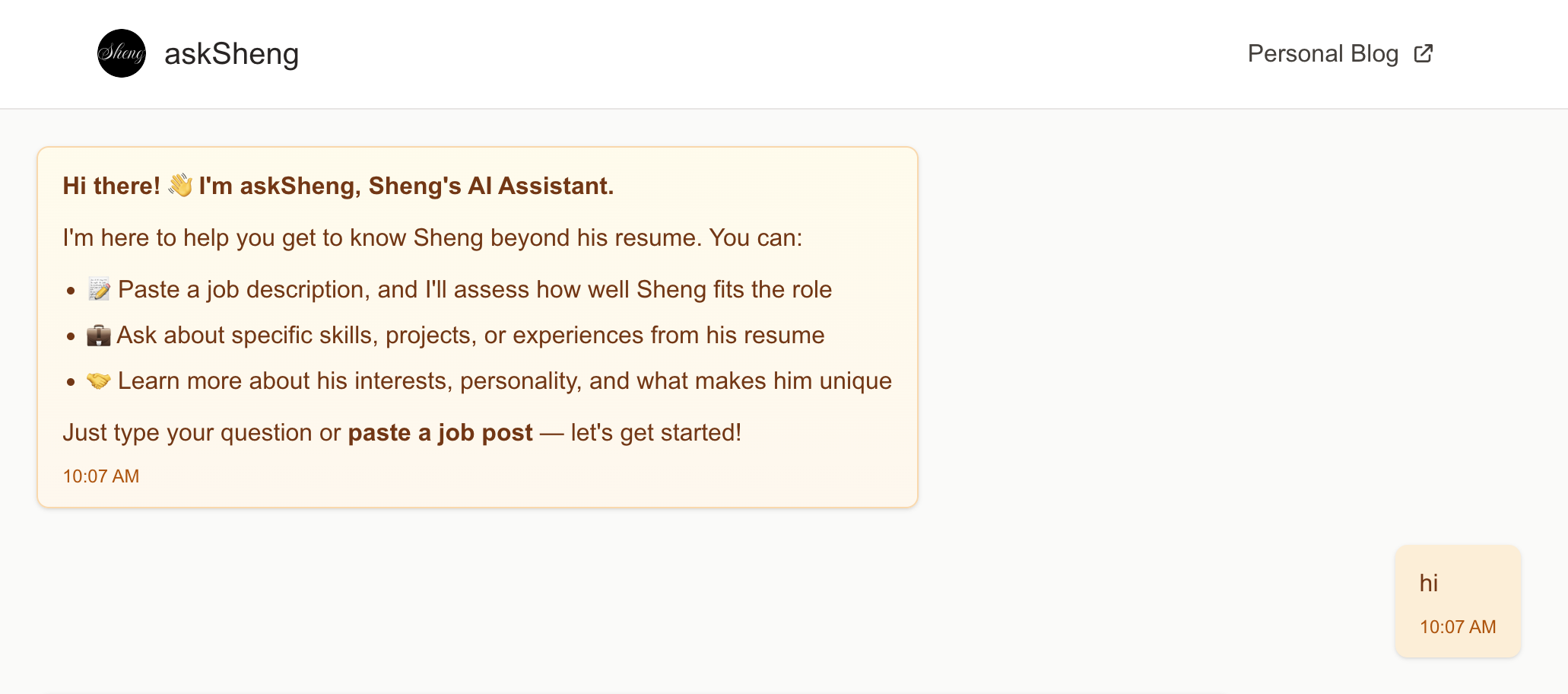askSheng chat interface